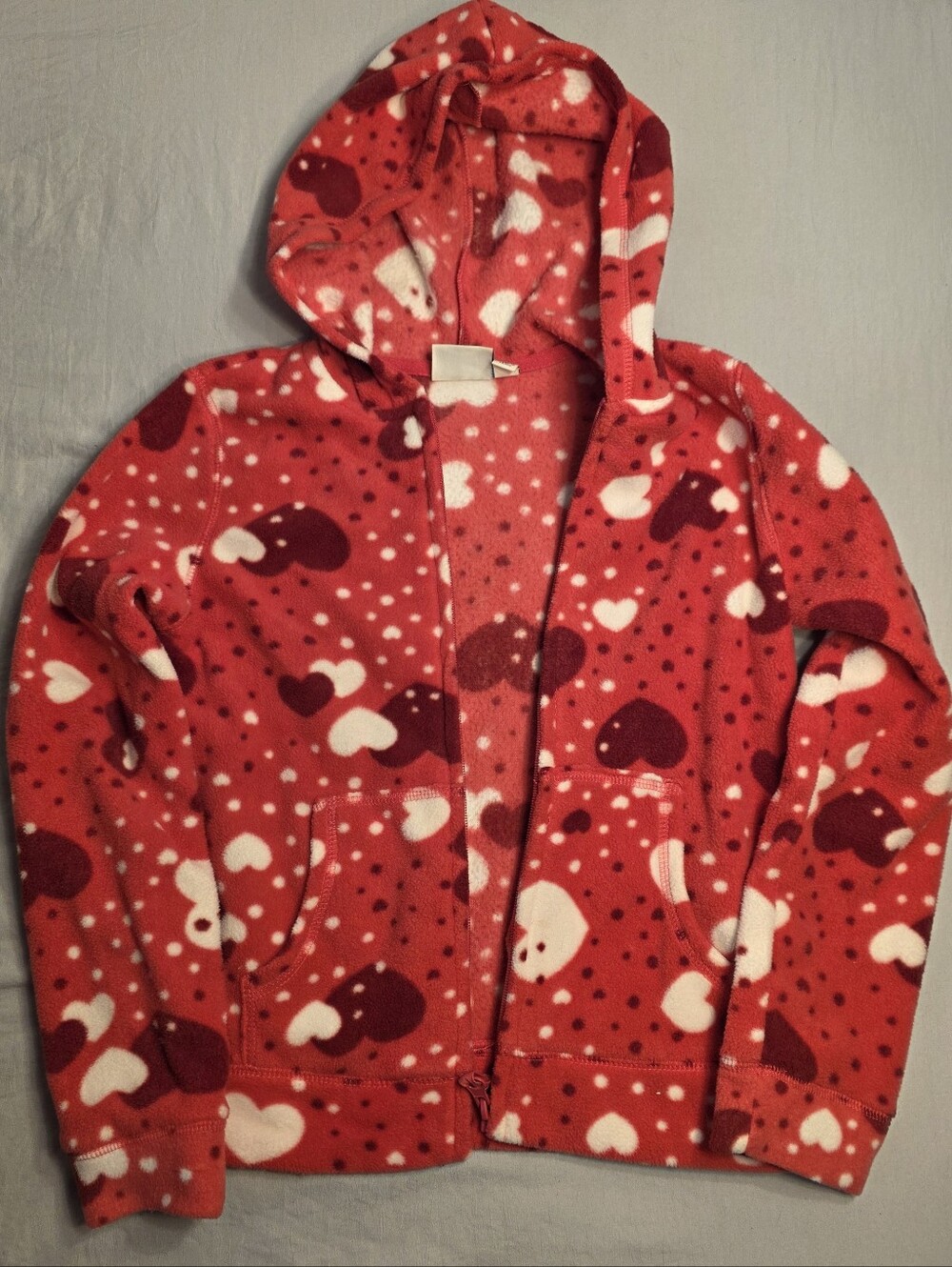 The Children's Place Red Heart Fleece Hooded Jacket
